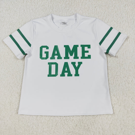 Baby Girl Short Sleeves Game Day Green Team Cheer Yoga Active Shirt RTS