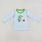 Sibling Boys Girls Long Sleeves Christmas Embroidery Tree Dog Romper Dress Set RTS