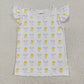 Baby Girl Short Sleeves Yellow Purple Bows Tee Shirt Tops RTS