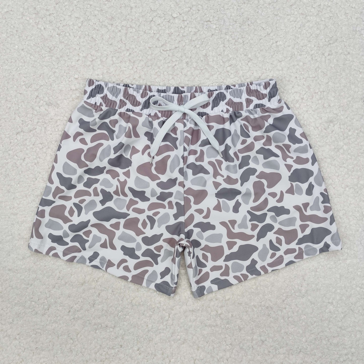 Baby Boy Summer Camo Grey Trunks Swimsuit