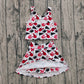Baby Girl Sleeveless Football Stars Bows Cheer Tops Skort G Team Yoga Active Set RTS