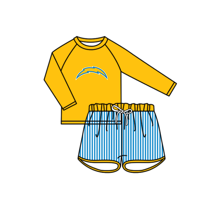 ( Moq 5 Each Style ) Baby Boys Girls Kids Team Sibling Orange Jumpsuits Sets Swimsuits Clothes