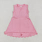 Baby Girl Pink Zipper Yoga Active Wear With Shorts Knee Length Dress RTS