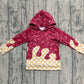 Baby Kids Toddler Long Sleeves Team Dark Red Drip Hoodie Shirt Tops RTS