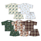( Moq 5 Each Style ) Sibling Baby Boys Kids Short Sleeves  Shirts Shorts Sets Summer Clothes