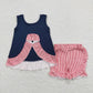 Baby Boy Girl Embroidery Baseball Tops Shorts Sibling Outfit Clothes Set RTS