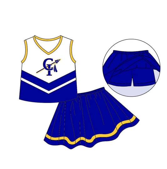 Baby Girl GI Team Tops Blue Shorts Skirt Outfit Clothes Set