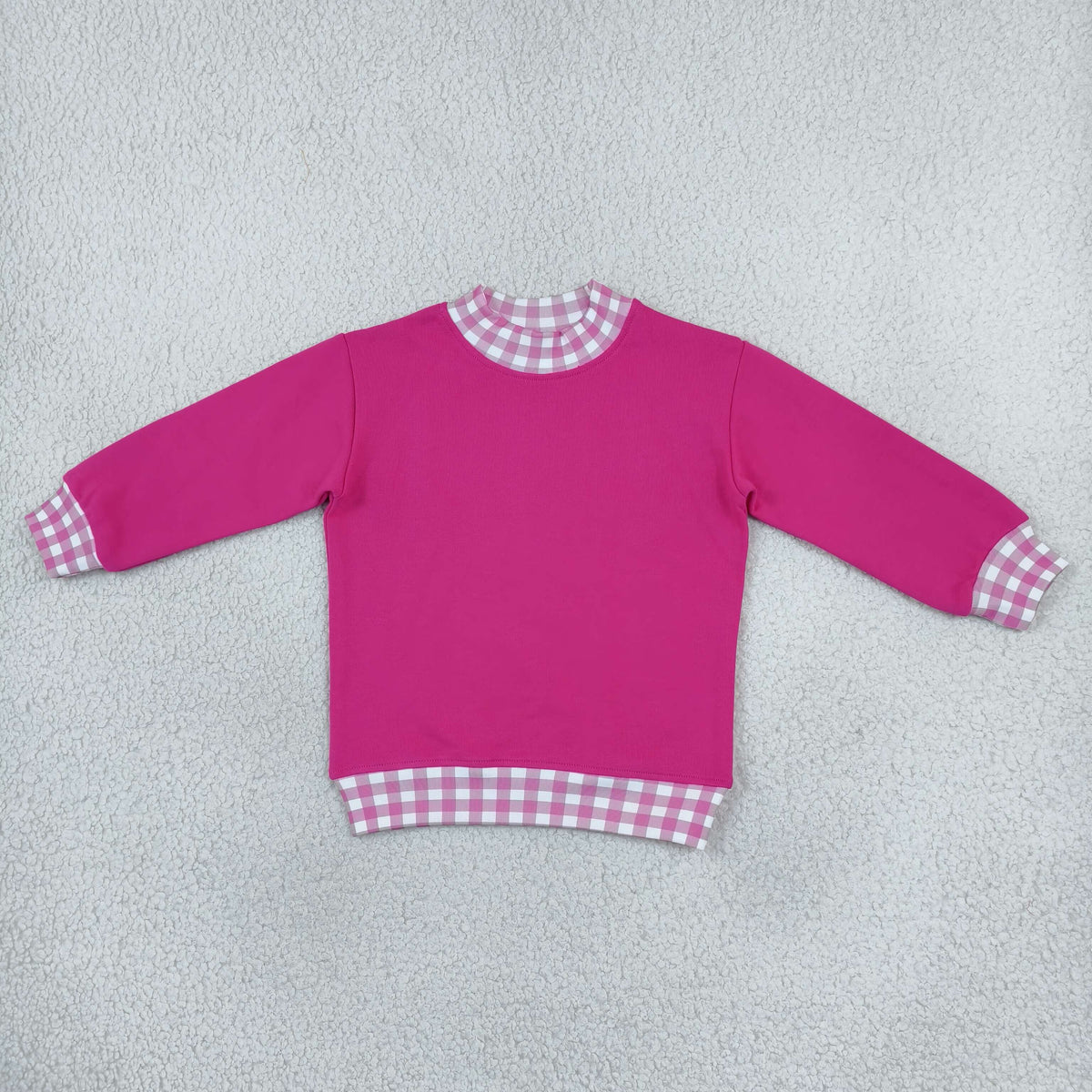 Baby Girls Kids Long Sleeves Hot Pink Pullover Shirt Tops Clothes RTS