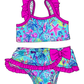 ( Moq 5 Each Style ) Sibling Baby Girls Kids Summer Tops Ruffle Shorts Pink Bows Sets Swimsuits