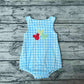 Baby Boy Balloons Cartoon Plaid Summer One Piece Romper