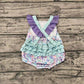 No moq Pre-order SR0735 Baby Girl Sea Shell Ruffle One Piece Romper