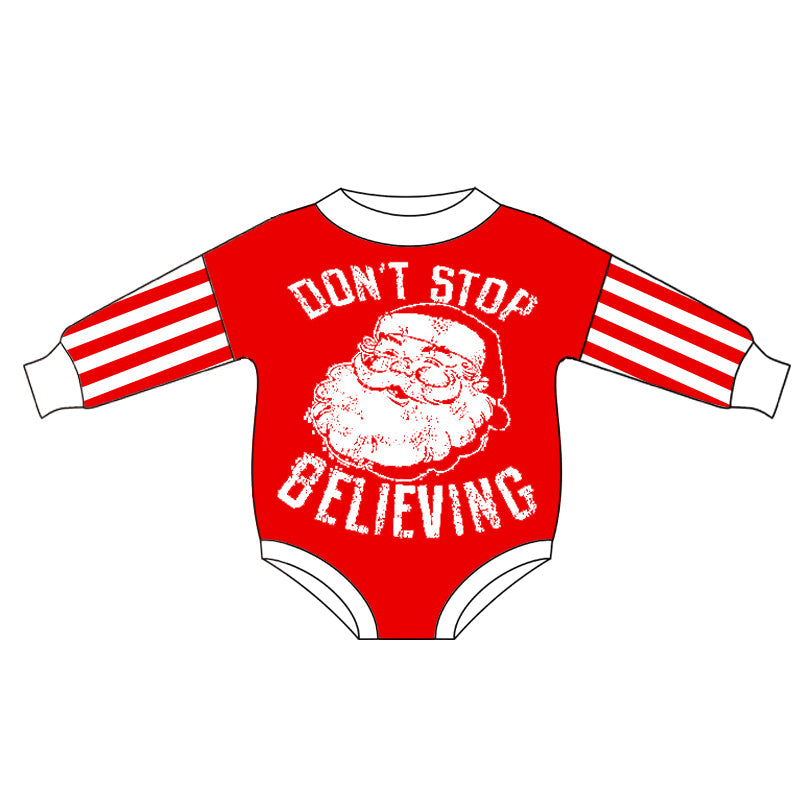 Baby Kids Long Sleeves Christmas Santa Romper