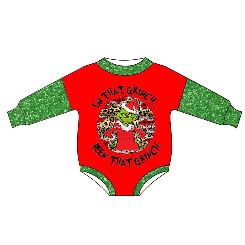 Baby Boy Long Sleeve Green Frog Romper