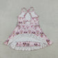 Baby Girls Kids Straps Cartoon Yoga Active Shorts Ruffle Knee Length Dress RTS