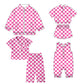 Baby Girl Sibling Pink Checkered Shirt Romper Set Moq 5