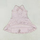 Baby Girl Pink Sleeveless Yoga Active Knee Length Dress RTS