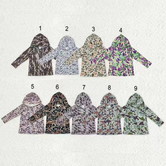 Sibling Baby Boys Long Sleeves Hoodies Shirts Southern Camo Pullovers RTS