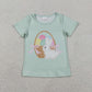 Baby Kids Short Sleeves Rabbit Eggs Easter Shirt Tops RTS