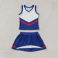 Baby Girls Kids Sleeveless Vest Navy Skirt Shorts Set Yoga Active Team Clothes RTS