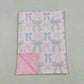 Baby Girl Toddler Floral Bows Minky Blanket RTS