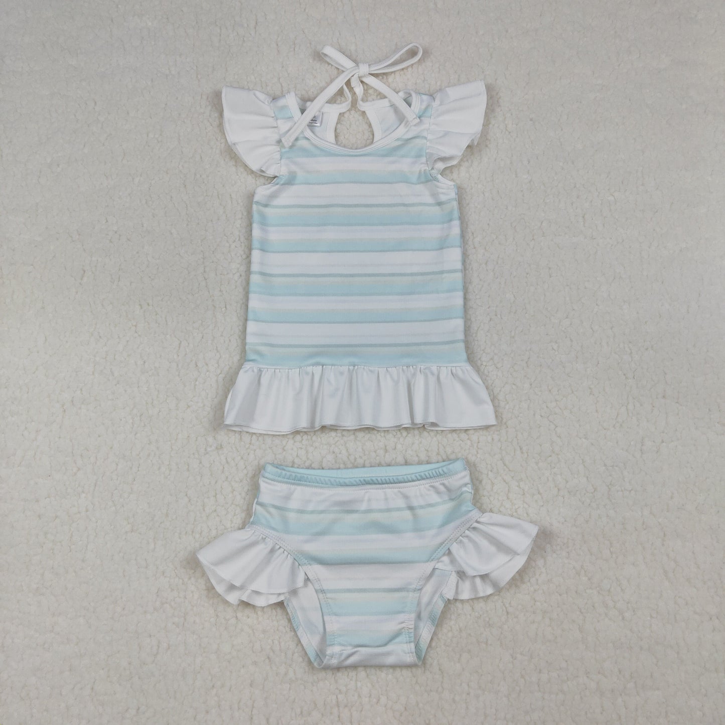 Sibling Baby Boys Kids Long Sleeves Stripes Zipper Tops Shorts Set Jumpsuit Swimsuits Clothes RTS