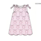 ( Moq 5 ) Preorder Baby Girls Kids Sleeveless Pink Bows Leopard Knee Length Dress