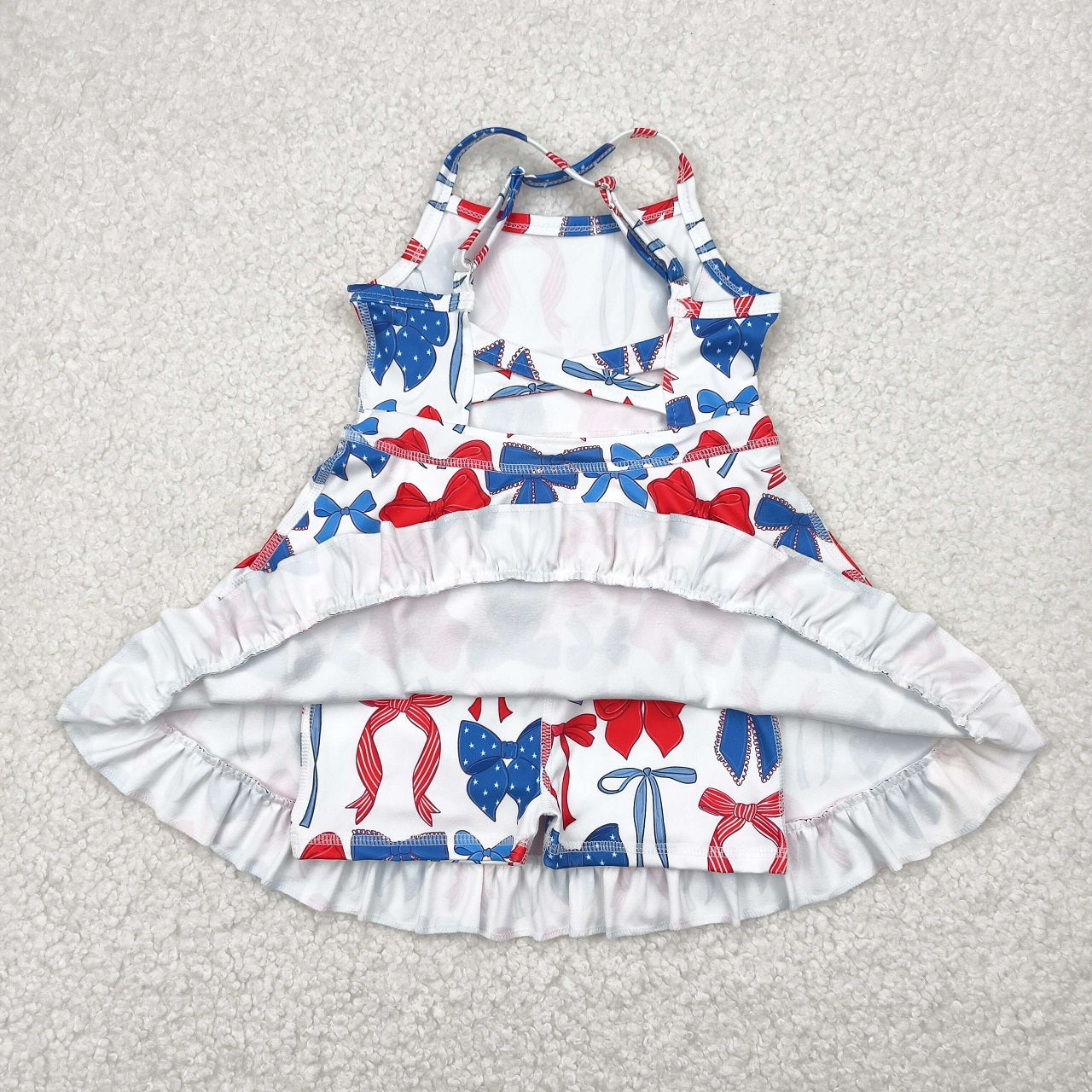Colors ( 8-11 ) Sibling Baby Girl Straps Bows Yoga Athletic Wear Dress Sibling Clothes RTS