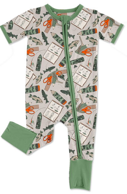Baby Boy Short Sleeves Fishing Sibling Romper Clothes Set ( Moq 5 Each Design )11.21