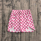 Baby Girls Kids Pink Checkered Shorts Bottoms Summer Clothes RTS