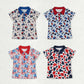 Sibling Baby Boys Kids Short Sleeves 4th of July Buttons Shirts Tops Clothes RTS