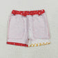 Baby Boy Plaid Stars Red Team Pockets Shorts Bottoms RTS