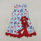 Sibling Baby Girls Kids 4th of July Bows Skort Yoga Active Dress Set Clothes RTS