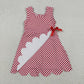Baby Girls Toddler Sleeveless Red Plaid Yoga Active Knee Length Scallop Dress RTS