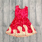 Baby Girl Sleeveless Drips Summer Red Knee Length Yoga Active Dress RTS
