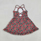 Sibling Baby Girl Kids Sleeveless Leopard Team Knee Length Yoga Active Dresses RTS