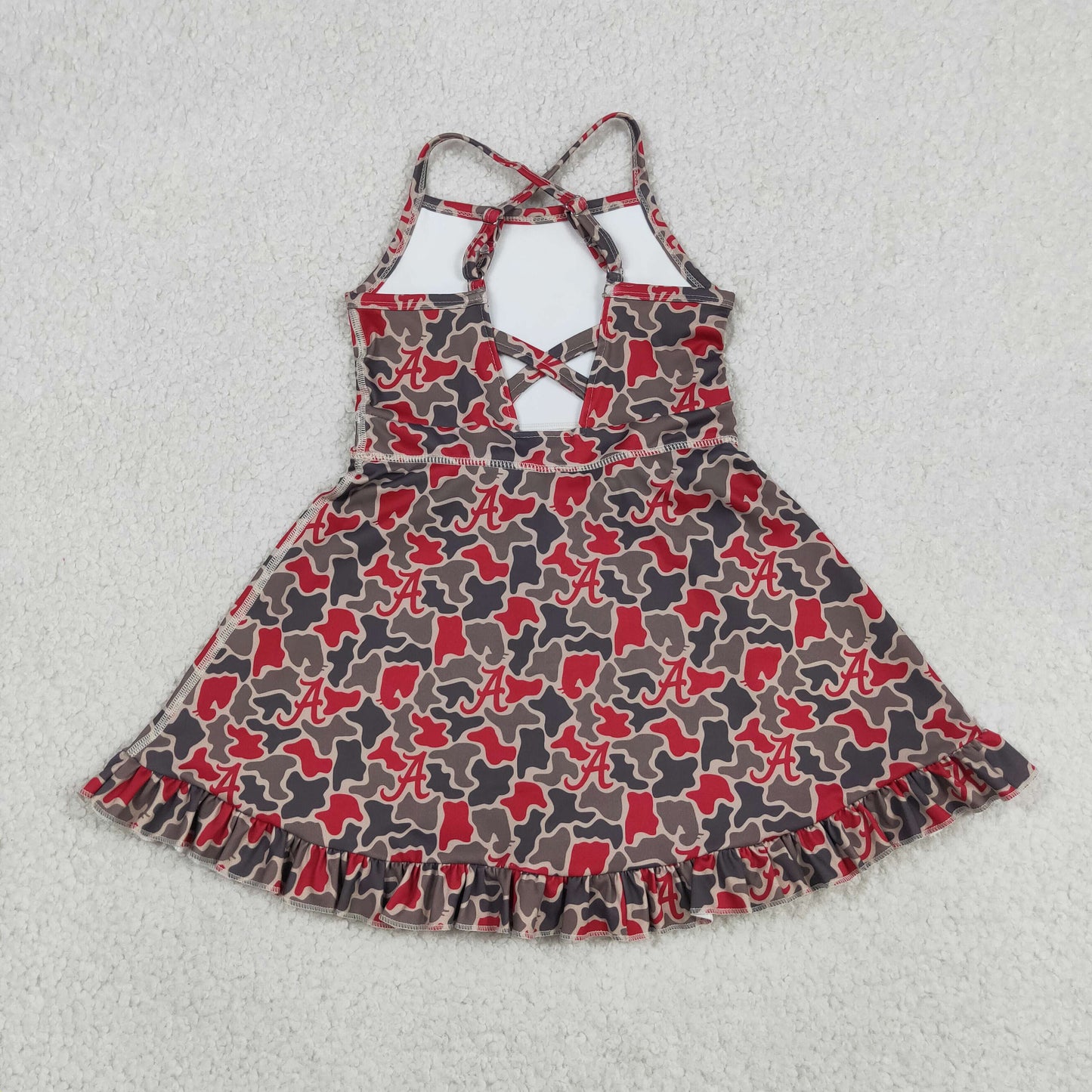 Sibling Baby Girl Kids Sleeveless Leopard Team Knee Length Yoga Active Dresses RTS