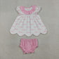 Baby Girls Short Sleeves Bows Tunic Pink Bummie Shorts Summer Set RTS