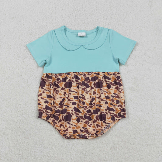 Baby Kids Infant Short Sleeves Camo Bubble Romper RTS