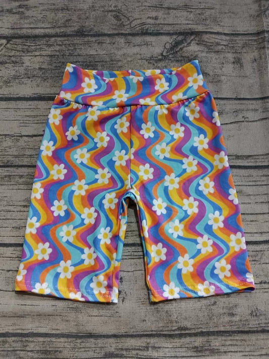 ( Moq 5  ) Baby Girl Summer Flower Biking Shorts Bottoms
