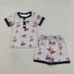Baby Boys Kids Short Sleeves Shirt Western Rodeo Shorts July 4th Pajamas Set RTS