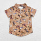 Baby Boy Short Sleeves Buttons Tee Western Sibling Shirts