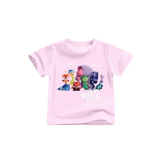 Baby Girl Cartoon Pink Short Sleeves Movie Summer Tee Shirt