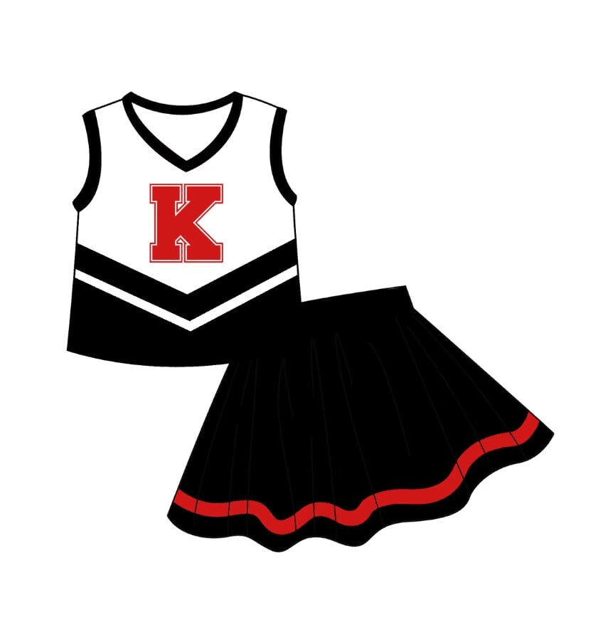 Baby Girl K Team Tops Black Shorts Skirt Outfit Clothes Set