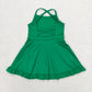 Baby Girl Sleeveless Green Yoga Sports Shorts Dress