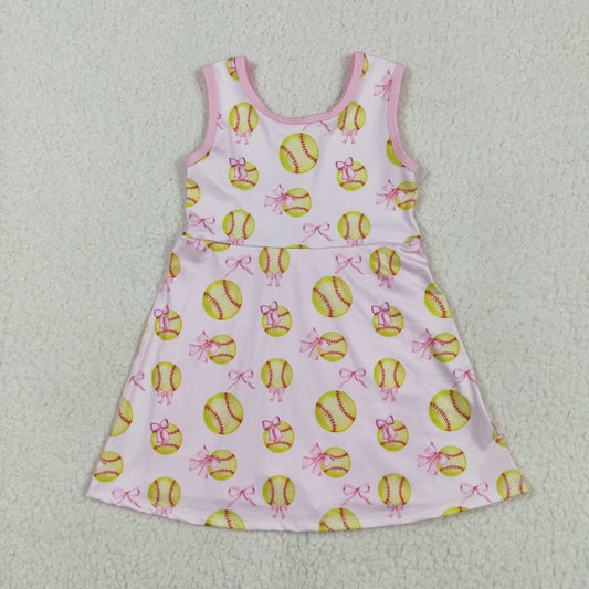 Baby Girl Softball Bows Athletic Active Wear Shorts Dress RTS