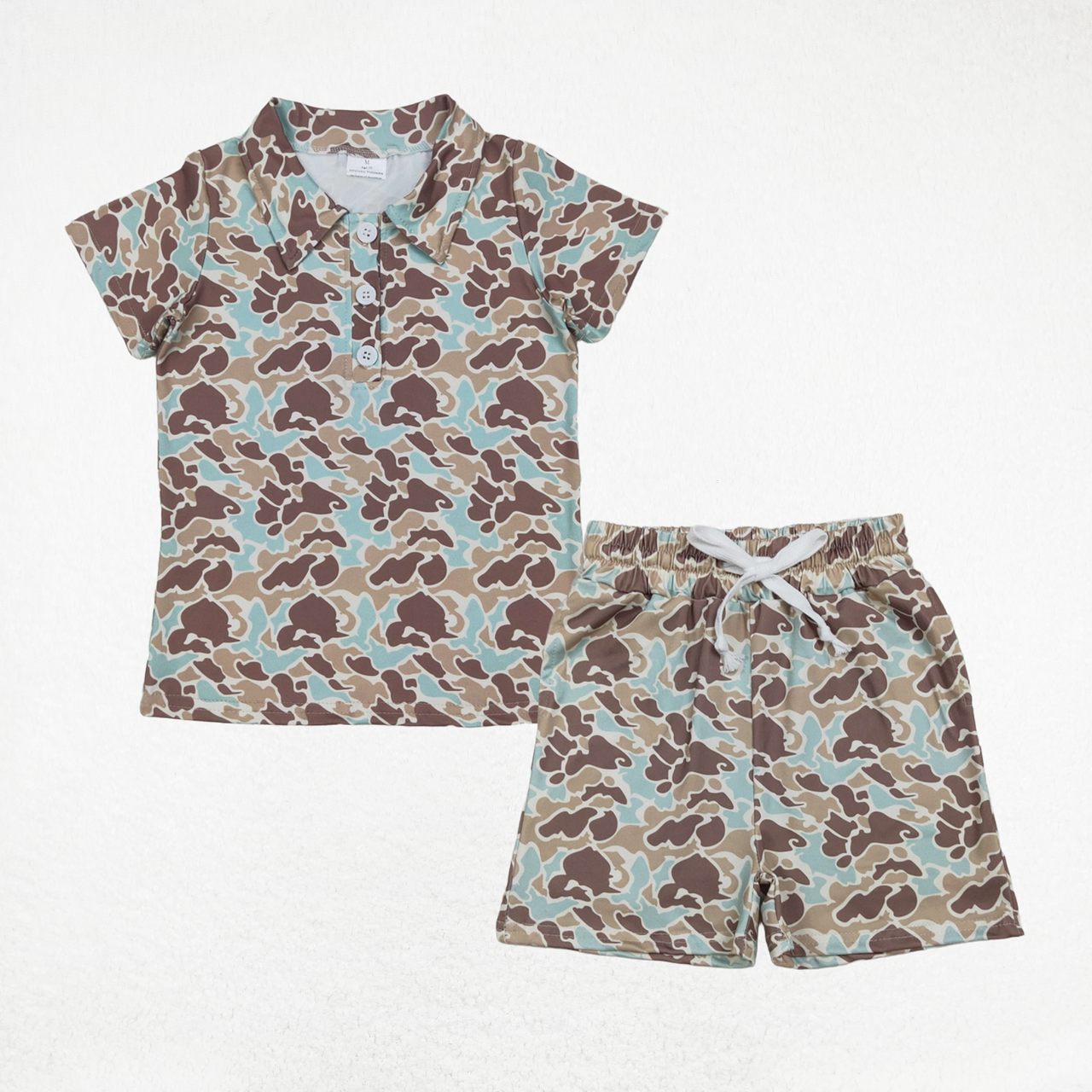 Sibling Baby Boys Kids Southern Camo Print Rompers Shirts Sets Clothes RTS