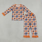 Baby Girls Kids Bats Plaid Shirt Pants Halloween Set Pajamas Clothes RTS