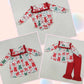 Baby Girl Toddler Long Sleeves Christmas Bows Sibling Red Ruffle Romper Dress Set RTS