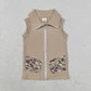 Baby Boy Deer Camo Zip Vest Shirt Tops