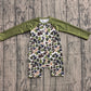 Baby Boys Long Sleeves Ducks Green Camo Zipper One-piece Swimsuit RTS